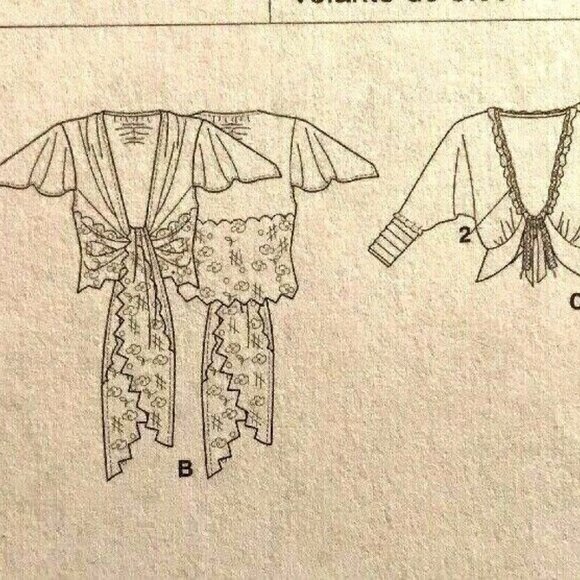 Sewing Pattern Vogue V9121 Elizabeth Gillett Jacket Shrugs Boleros L-XXL16-26 UC - Picture 9 of 10